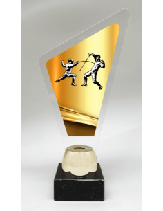 Trofeo figura trapecio deportivo esgrima económico Valencia