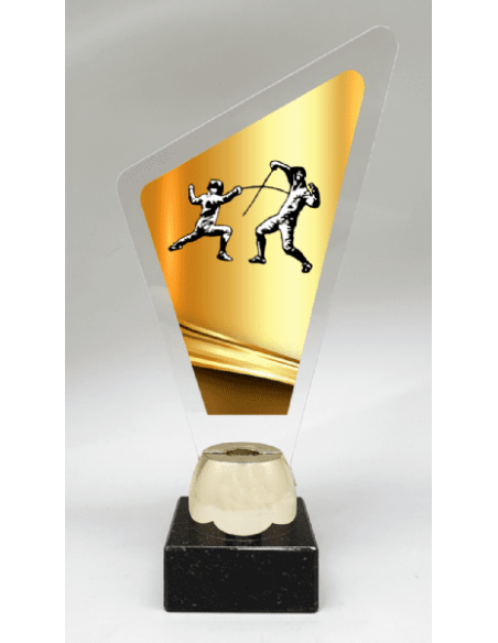 Trofeo figura trapecio deportivo esgrima económico Valencia