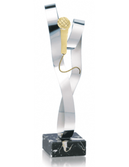 056 Trofeos de MICROFONO&nbsp;economicos personalizados en Valencia