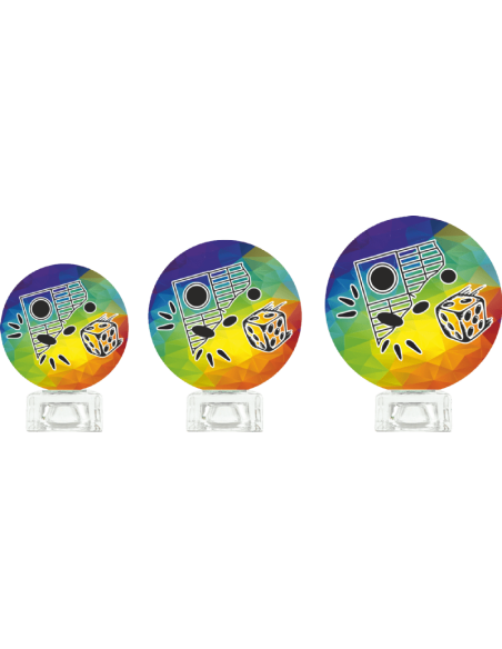 Trofeo De Parchis De Diseño Cristal