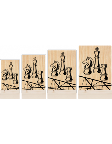 Trofeo Ajedrez De Metacrilato Y Madera