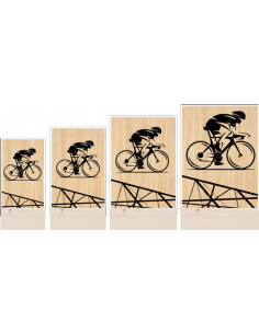 Trofeo Ciclismo Carretera De Metacrilato Y Madera