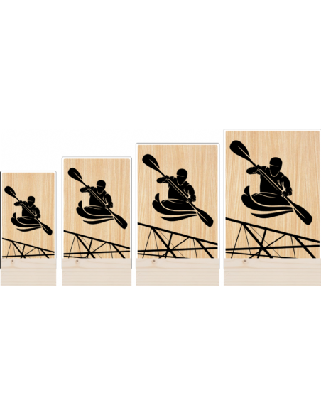 Trofeo de piragüismo personalizado y grabado
