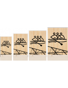 Trofeo Remo De Metacrilato Y Madera