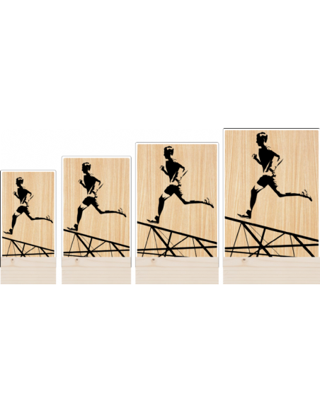 Trofeo Running Masculino De Metacrilato Y Madera