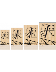Trofeo Domino De Metacrilato Y Madera
