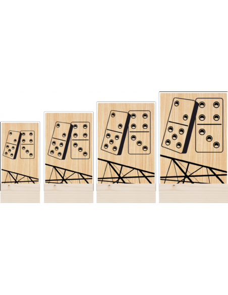 Trofeo Domino De Metacrilato Y Madera