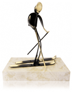 0571SKI Trofeo figura laton deportivo ESQUI economico en Valencia