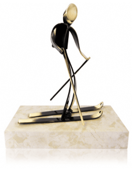 0571SKI Trofeo figura laton deportivo ESQUI economico en Valencia
