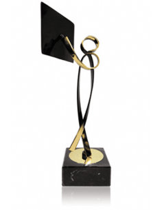 0100OFI_M Trofeo figura laton OFICIO MAESTRO economico Valencia