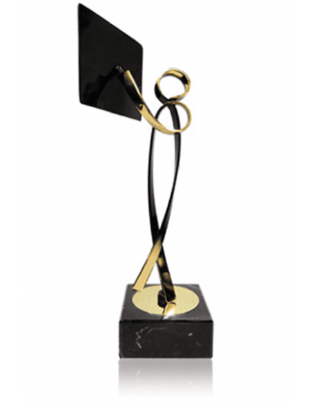 0100OFI_M Trofeo figura laton OFICIO MAESTRO economico Valencia