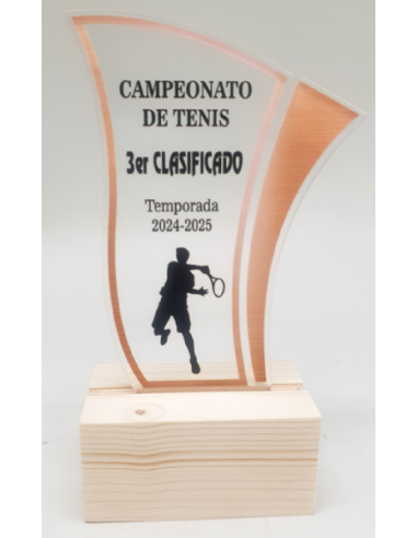 Trofeo Economico de Ciclismo BTT a Color de Metacrilato