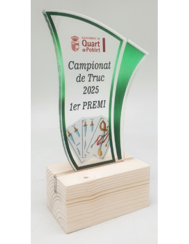 Trofeo Economico de Golf Femenino a Color de Metacrilato