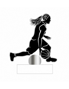 Trofeo De Baloncesto Femenino De Metacrilato Recortado