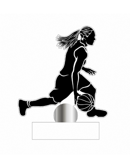 Trofeo De Baloncesto Femenino De Metacrilato Recortado