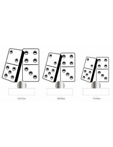 Trofeo de Domino de diseño en metacrilato