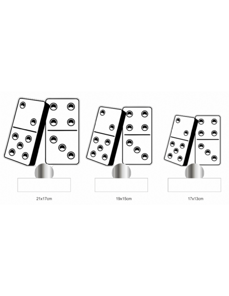 Trofeo de Domino de diseño en metacrilato