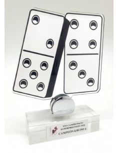 Trofeo De Domino De Metacrilato Recortado