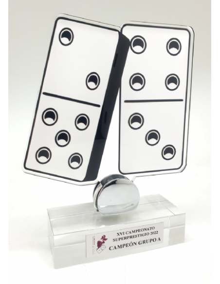 Trofeo De Domino De Metacrilato Recortado