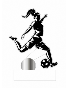 Trofeo De Futbol Femenino De Metacrilato Recortado
