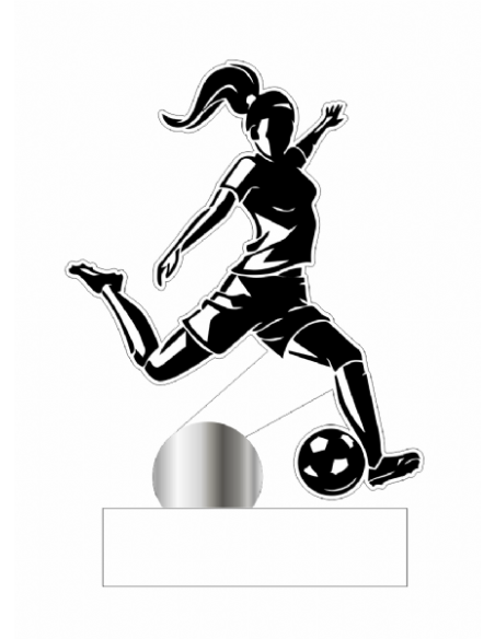 Trofeo De Futbol Femenino De Metacrilato Recortado