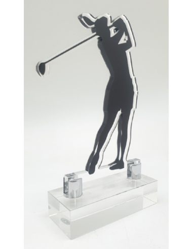 Trofeo de golf femenino de diseño en metacrilato