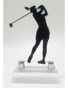 Trofeo De Golf Femenino De Metacrilato Recortado