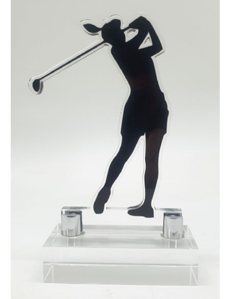 Trofeo De Golf Femenino De Metacrilato Recortado