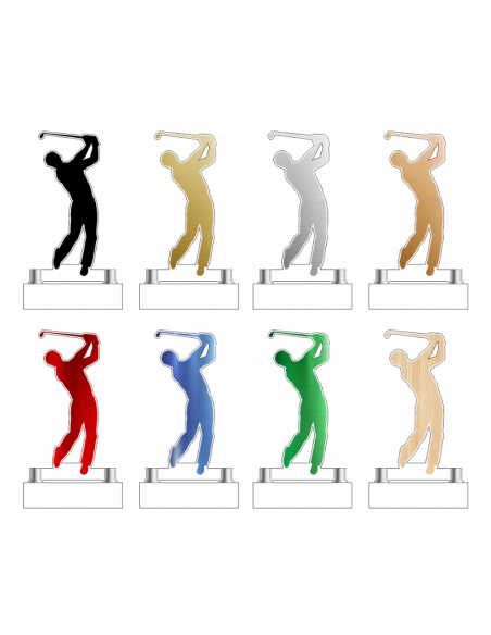 Trofeo de Golf Masculino de Metacrilato Recortado