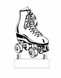 Trofeo De Patinaje De Metacrilato Recortado
