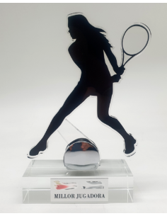 Trofeo De Tenis Femenino De Metacrilato Recortado