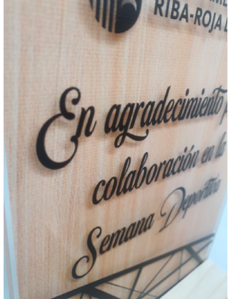 Trofeo De Metacrilato Y Madera cerca