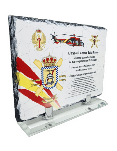 Pizarra Homenaje Rectangular Militar