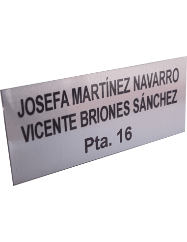 Placas para buzones, puertas y porteros automáticos