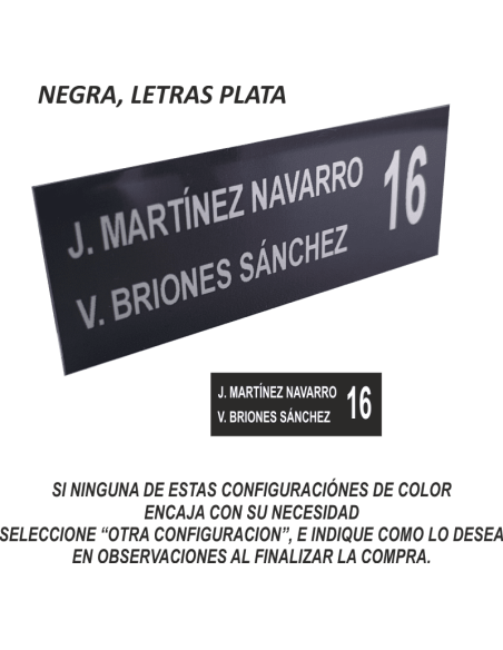 Placas para buzones, puertas y porteros automáticos