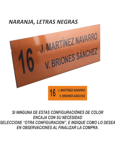 Placas para buzones, puertas y porteros automáticos