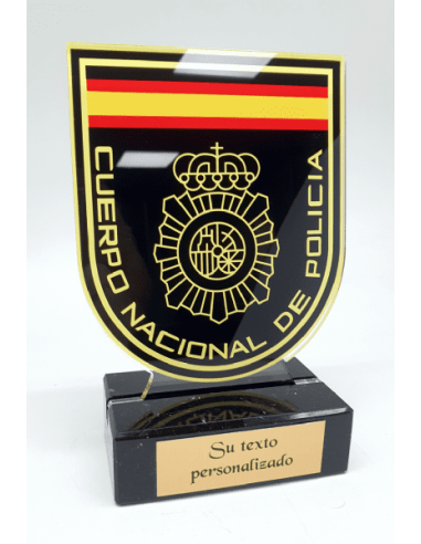 Comprar Placa Homenaje Policia Nacional | Trofeo Policia Nacional