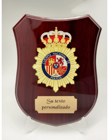 Metopa de de madera para Policía Nacional, Regalo obsequio reconocimiento para la CNP