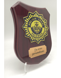 Metopa Madera Policía Local Valencia Regalo - Reconocimiento