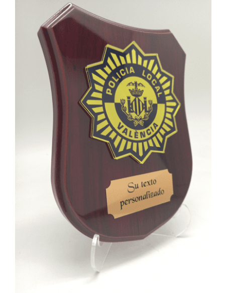 Metopa Madera Policía Local Valencia Regalo - Reconocimiento