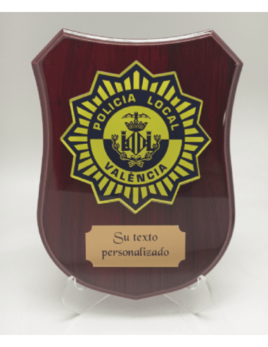 Metopa Madera Policía Local Valencia Regalo - Reconocimiento