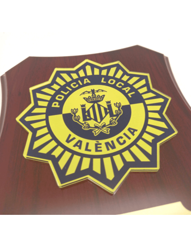 Metopa Madera Policía Local Valencia Regalo - Reconocimiento