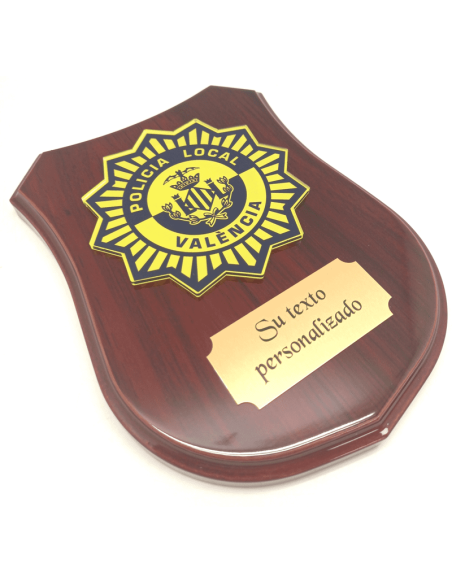 Metopa Madera Policía Local Valencia Regalo - Reconocimiento