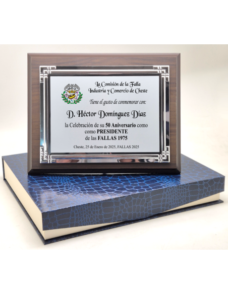 Placas de Homenaje rectangular, Grabadas y en color. Todos los precios. Valencia