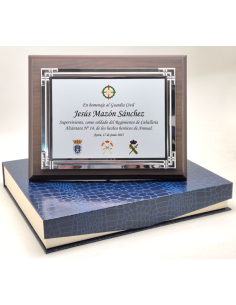 Placas de Homenaje rectangular Guardia Civil, Grabadas y en color. Todos los precios. Valencia