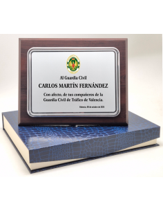 Placas de Homenaje rectangular Guardia Civil, Grabadas y en color. Todos los precios. Valencia