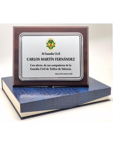 Placas de Homenaje rectangular Guardia Civil, Grabadas y en color. Todos los precios. Valencia