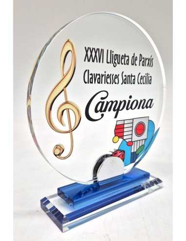 Trofeos de cristal con grabado en Valencia