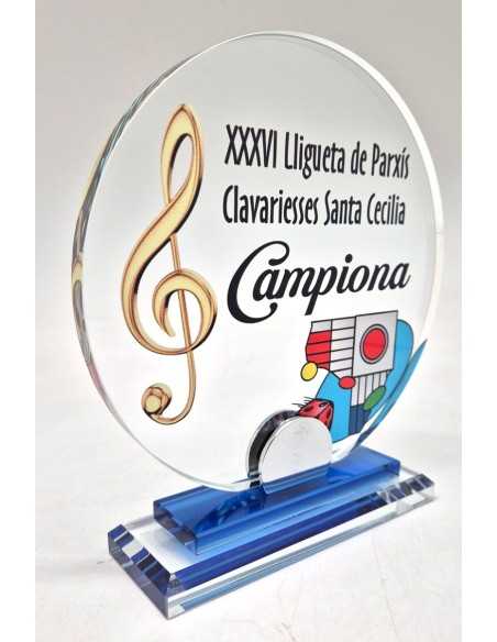 Trofeos de cristal con grabado en Valencia