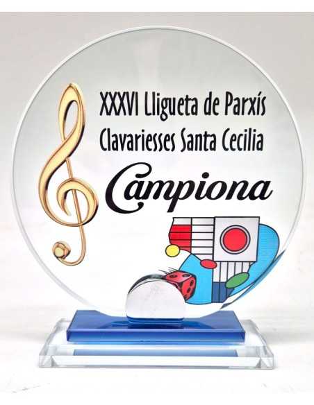 Trofeos de cristal con grabado en Valencia
